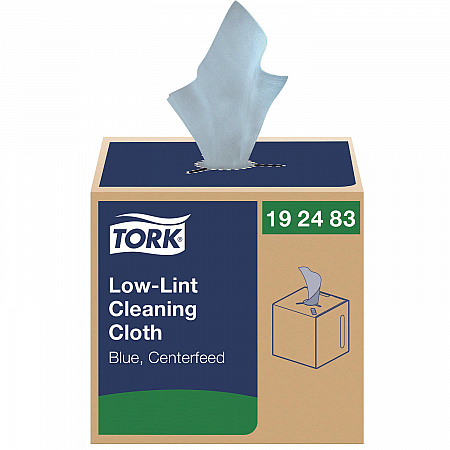 Low-Lint Cleaning Cloths, 1-Ply, 15 x 15, Blue, 240 Sheets, 4 Boxes/Carton (192483)