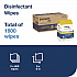 Disinfectant Wipe Jumbo Rolls, 1-Ply, 8 x 6, Lemon, White, 800 Sheets, 2/Carton (192821)