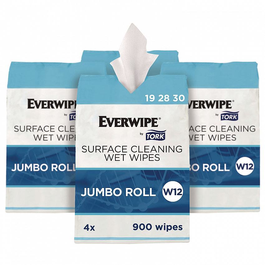 Surface Cleaning Wet Wipe, 1-Ply, 6 x 6, Lemon, White, 900 Sheets, 4/Carton (192830)