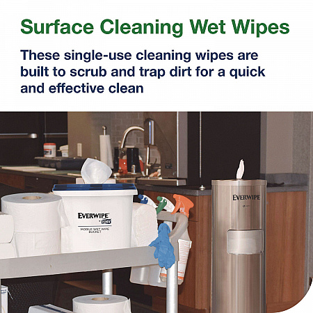 Surface Cleaning Wet Wipe, 1-Ply, 6 x 6, Lemon, White, 900 Sheets, 4/Carton (192830)