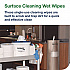 Surface Cleaning Wet Wipe, 1-Ply, 6 x 6, Lemon, White, 900 Sheets, 4/Carton (192830)