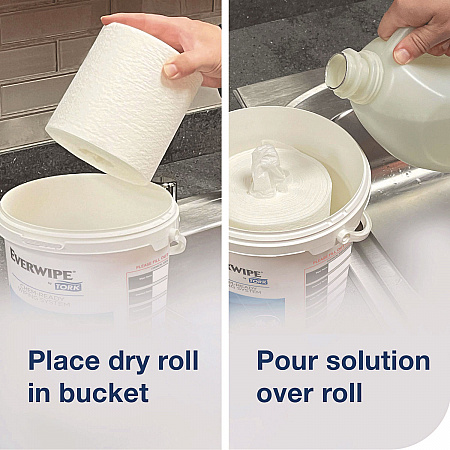 Chem-Ready Wiping Rolls, 1-Ply, 12 x 5.25, White, 180 Sheets, 6 Rolls/Carton (192840)