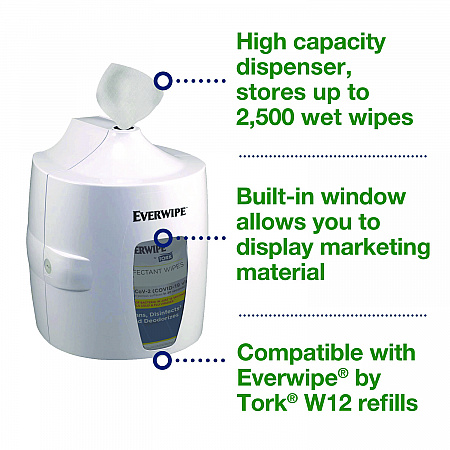 Centerfeed Wet Wipe Dispenser, 10.04 x 10.73 x 13.18, White (192851)