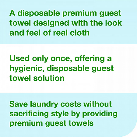 LinStyle Valet Guest Towel, 1-Ply, 11.5 x 17, White, 100/Pack, 5 Packs/Carton (716001)