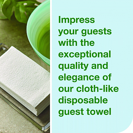LinStyle Valet Guest Towel, 1-Ply, 11.5 x 17, White, 100/Pack, 5 Packs/Carton (716001)