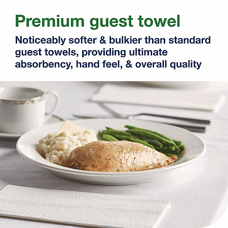 LinStyle Dinner Napkin, 1-Ply, 15 x 16, White, 1,000/Carton (716002)