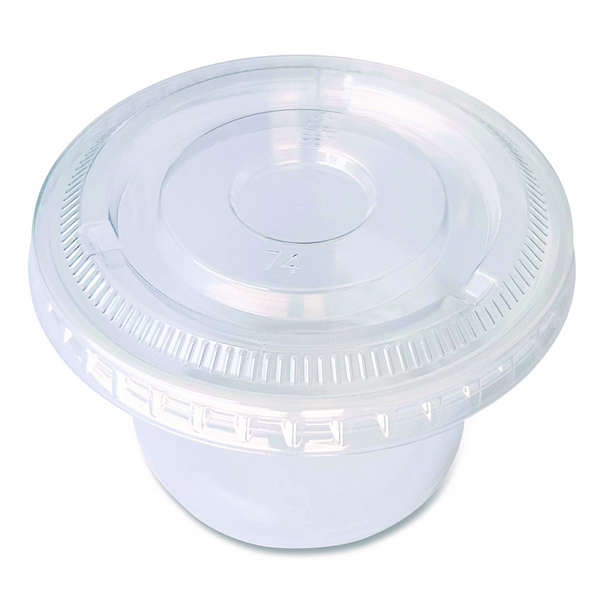 Souffle/Portion Cup Lids, Fits 3.25 oz to 5.5 oz Portion Cups, Plastic, Clear, 2,500/Carton (PRTLID4)