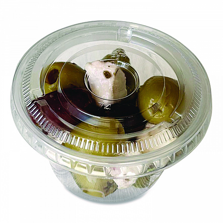 Souffle/Portion Cup Lids, Fits 3.25 oz to 5.5 oz Portion Cups, Plastic, Clear, 2,500/Carton (PRTLID4)