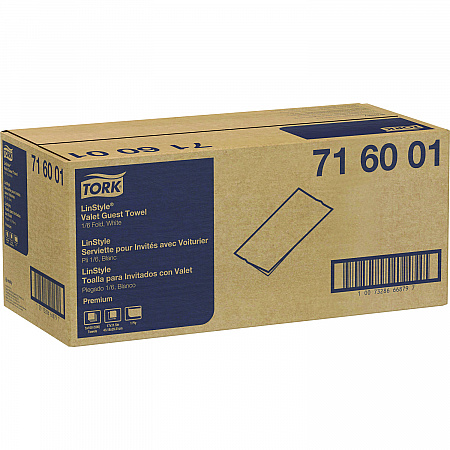 LinStyle Valet Guest Towel, 1-Ply, 11.5 x 17, White, 100/Pack, 5 Packs/Carton (716001)