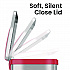 Step Pedal-Sensor Trash Can, 13 gal, Plastic/Stainless Steel, Silver/Red (HLS13SR)