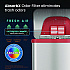 Step Pedal-Sensor Trash Can, 13 gal, Plastic/Stainless Steel, Silver/Red (HLS13SR)