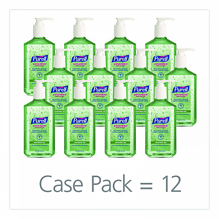 Advanced Hand Sanitizer Soothing Gel, 12 oz Pump Bottle, Fresh Scent, 12/Carton (363912CT)