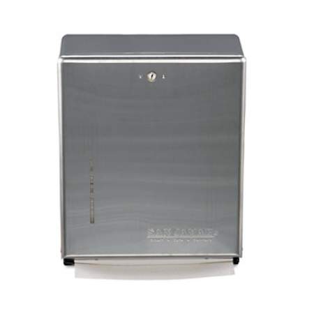 San Jamar C-Fold/Multifold Towel Dispenser, 11.38 x 4 x 14.75, Chrome (T1900XC)