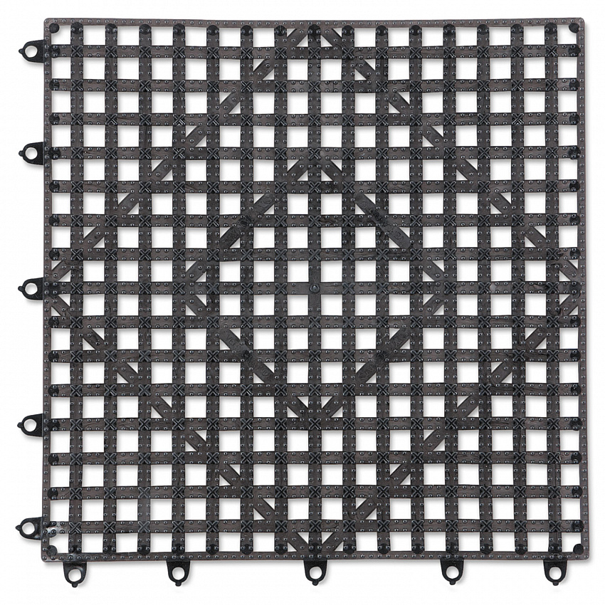 Versa-Mat Bar-Shelf Liner, Plastic, 12w x 12d x 0.25h, Black, 24/Carton (VM5280BK)