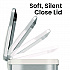 Step Pedal-Sensor Trash Can, 13 gal, Plastic/Stainless Steel, Silver/White (HLS13SW)