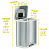 Step Pedal-Sensor Trash Can, 13 gal, Plastic/Stainless Steel, Silver/White (HLS13SW)
