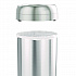 Open Top Trash Can with Wheels, Round, 16 gal, Plastic/Stainless Steel, Silver (HLS16STRM)