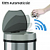Sensor Trash Can, Half-Round Cylinder, 13 gal, Plastic/Stainless Steel, Silver (HLS13HX)