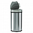 Sensor Trash Can, Half-Round Cylinder, 13 gal, Plastic/Stainless Steel, Silver (HLS13HX)