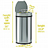 Sensor Trash Can, Half-Round Cylinder, 13 gal, Plastic/Stainless Steel, Silver (HLS13HX)