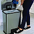 Step Pedal Trash Can with AirStep Technology, 13 gal, Plastic/Stainless Steel, Silver (HLS13SS)