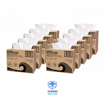 Hydrospun Wipers, 1-Ply, 9.75 x 16.75, White, 126/Box, 10 Boxes/Carton (HS1260W)
