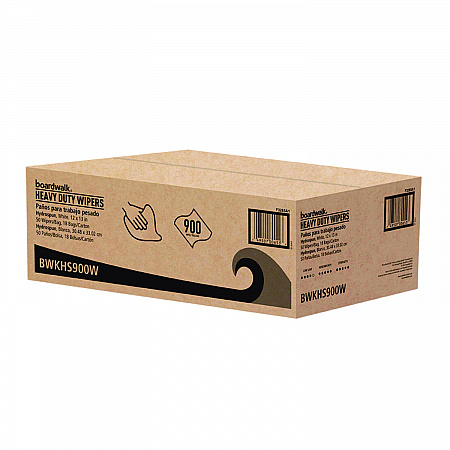 Hydrospun Wipers, 1-Ply, 12 x 13, White, 50/Bag, 18 Bags/Carton (HS900W)