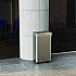 Open Top Trash Can with Wheels, 18 gal, Plastic Stainless Steel, Silver (HLS18UOTM)