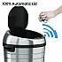 Extra-Large Sensor Trash Can with Wheels, 18 gal, Plastic/Stainless Steel (HLS18RC)