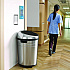 Extra-Large Sensor Trash Can with Wheels, 18 gal, Plastic/Stainless Steel (HLS18RC)