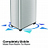 Open Top Compost Bin with Wheels and Color-Coded Lid, 21 gal, Plastic/Stainless Steel, Silver/Green (HLS21UOTMCOP)
