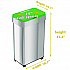 Open Top Compost Bin with Wheels and Color-Coded Lid, 21 gal, Plastic/Stainless Steel, Silver/Green (HLS21UOTMCOP)