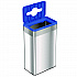 Open Top Recycle Bin with Color-Coded Lid, 21 gal, Plastic/Stainless Steel, Silver/Blue (HLS21UOTREC)