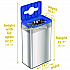 Open Top Recycle Bin with Color-Coded Lid, 21 gal, Plastic/Stainless Steel, Silver/Blue (HLS21UOTREC)