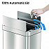 Wings Lid Sensor Trash Can, 18 gal, Plastic/Stainless Steel, Silver (HLS18WRSL)