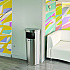 Side-Entry Trash Can with Wall Mount, 9 gal, Stainless Steel, Silver (HLSC01G09A)