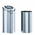 Beveled Open Top Trash Can, 15 gal, Stainless Steel, Silver (HLSC04G15A)