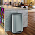 Step Pedal Trash Can, 13 gal, Plastic/Stainless Steel, Silver (HLSS13R)