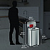 Step Pedal Trash Can, 13 gal, Plastic/Stainless Steel, Silver (HLSS13R)