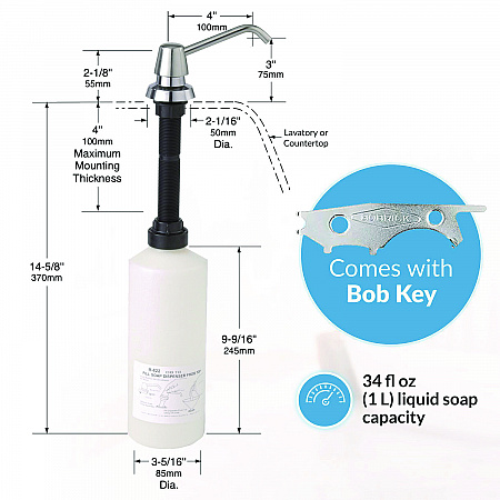 Bottle Cap for B-22 Soap Dispenser, Black (82294)