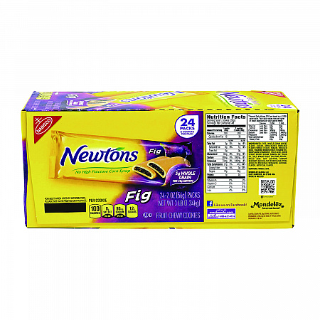 Fig Newtons, 2 oz Pack, 2 Cookies/Pack, 24 Packs/Box (22000462)