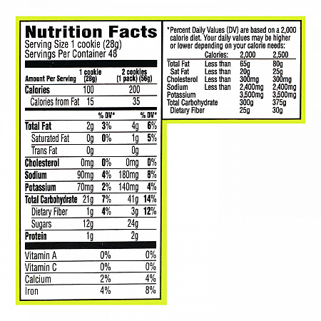 Fig Newtons, 2 oz Pack, 2 Cookies/Pack, 24 Packs/Box (22000462)
