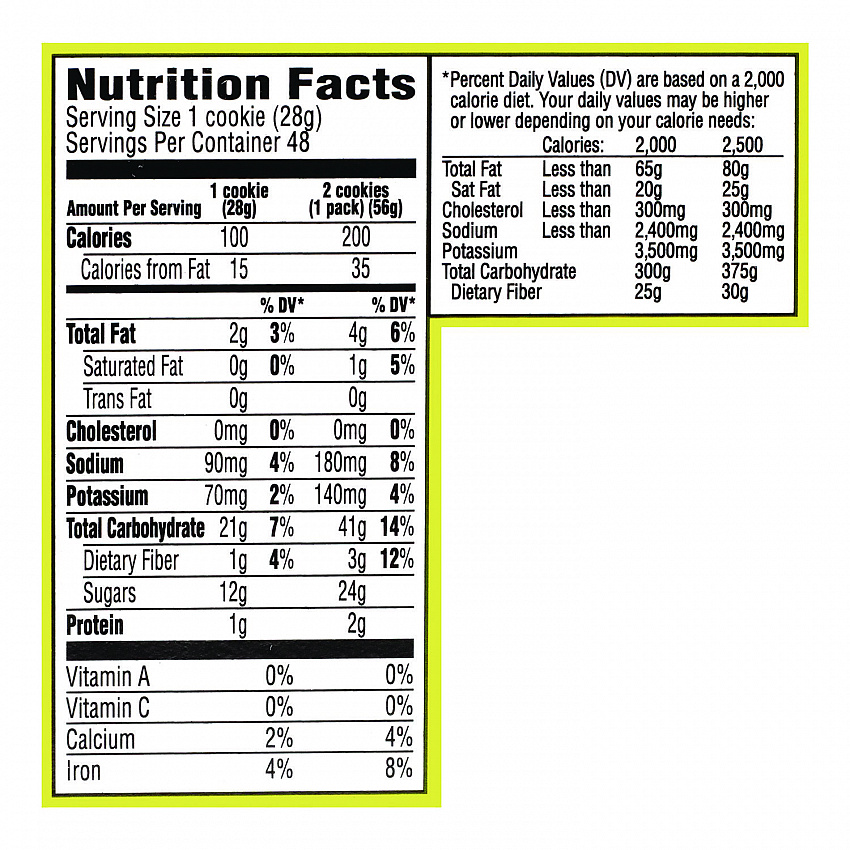 Fig Newtons, 2 oz Pack, 2 Cookies/Pack, 24 Packs/Box (22000462)