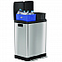Step Pedal Trash Can and Recycle Bin, 16 gal, Plastic/Stainless Steel, Silver (HLSS16R)