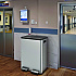 Fire-Resistant Step Pedal Trash Can and Recycle Bin, 16 gal, Plastic/Stainless Steel, Silver (HLSS16RFR)