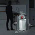Step Pedal Trash Can, 13 gal, Half-Round Plastic/Stainless Steel, Silver (HLSS13D)