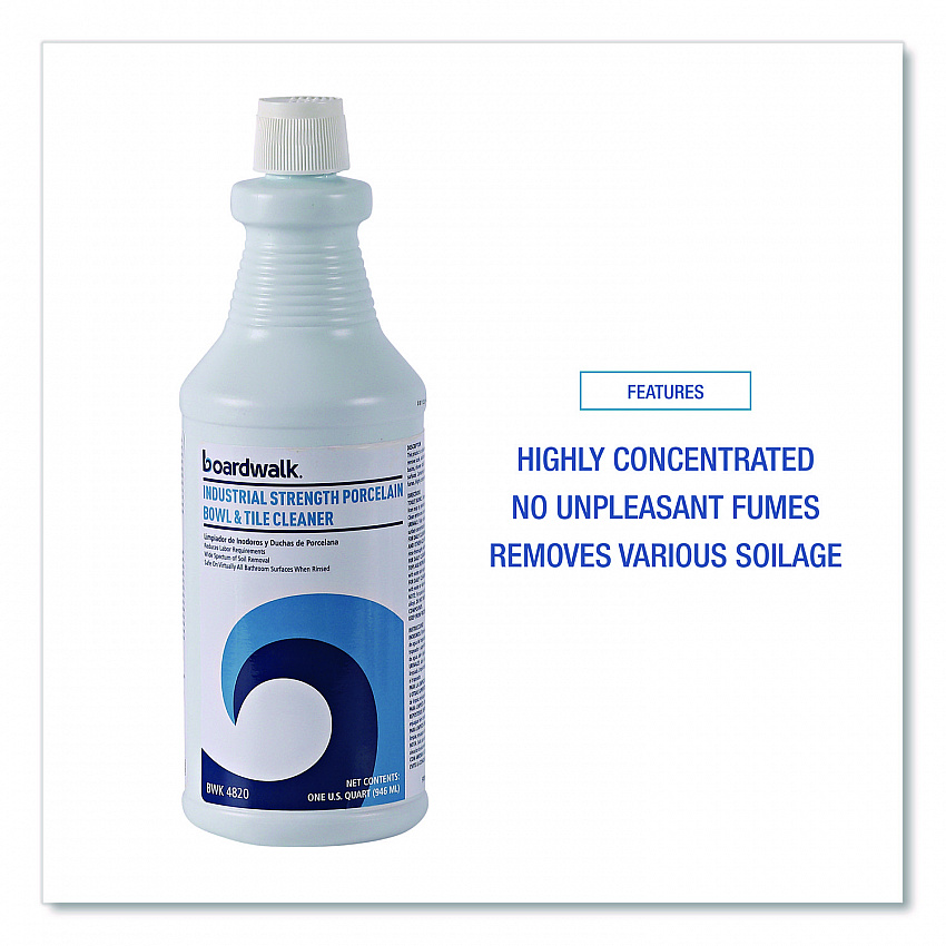 Industrial Strength RTU Porcelain Bowl and Tile Cleaner, 32 oz Bottle (4820EA)