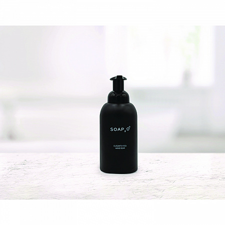 Eco Glass Bottle Soap Dispenser, 350 mL, Black, 30/Carton (S2OMD350BD)