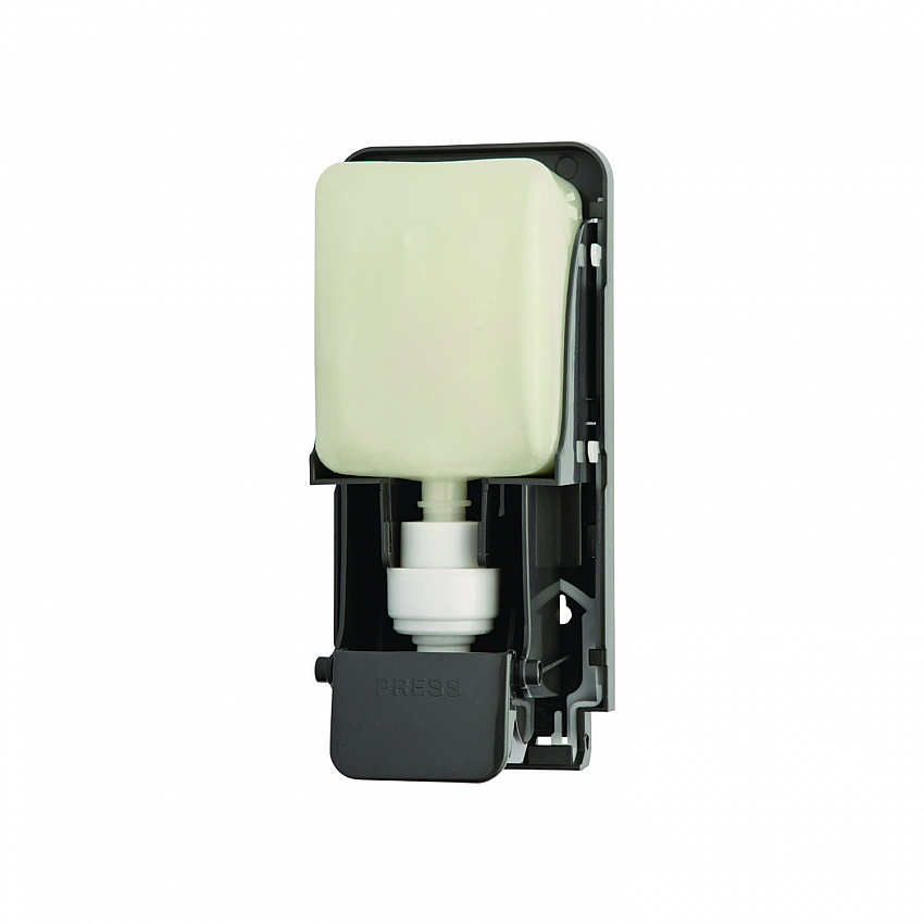 Wall Mounted Dispenser, 1,000 mL, 5 x 5 x 11, Black/Faux Stainless Steel, 12/Carton (2100BS13SPR)