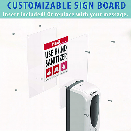 Sanitizer Dispenser, 1,000 mL, 13 x 11.5 x 63, Silver (HLSSDS01)
